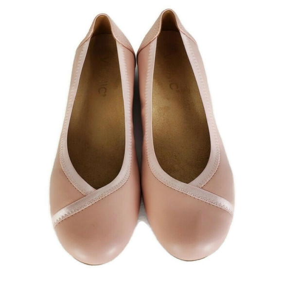 New Vionic leather spark caroll slip on ballet flats light pink comfort cushion - Picture 6 of 16
